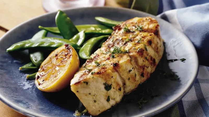 1 Lemon Garlic Grilled Halibut