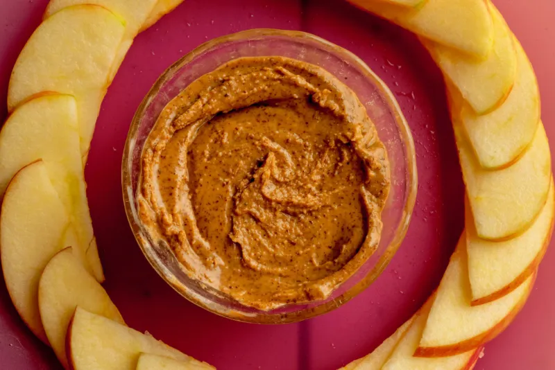 1. Apple Slices with Almond Butter