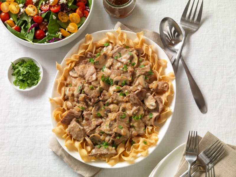 1. Classic Beef Stroganoff