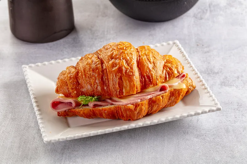 1. Classic Ham and Cheese Croissant Sandwich