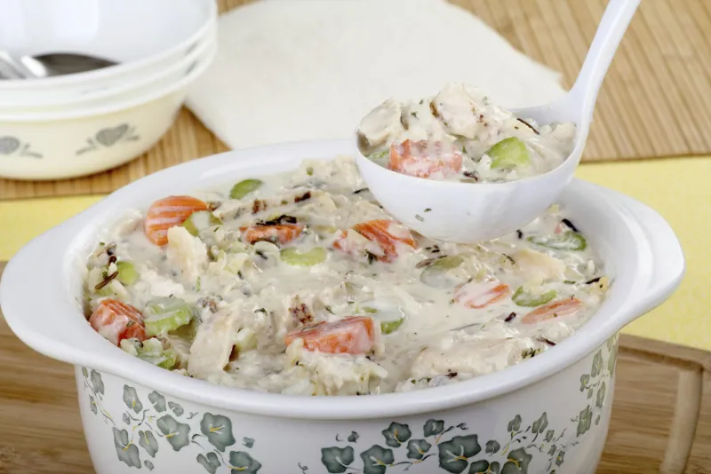 1. Creamy Chicken Rice Soup