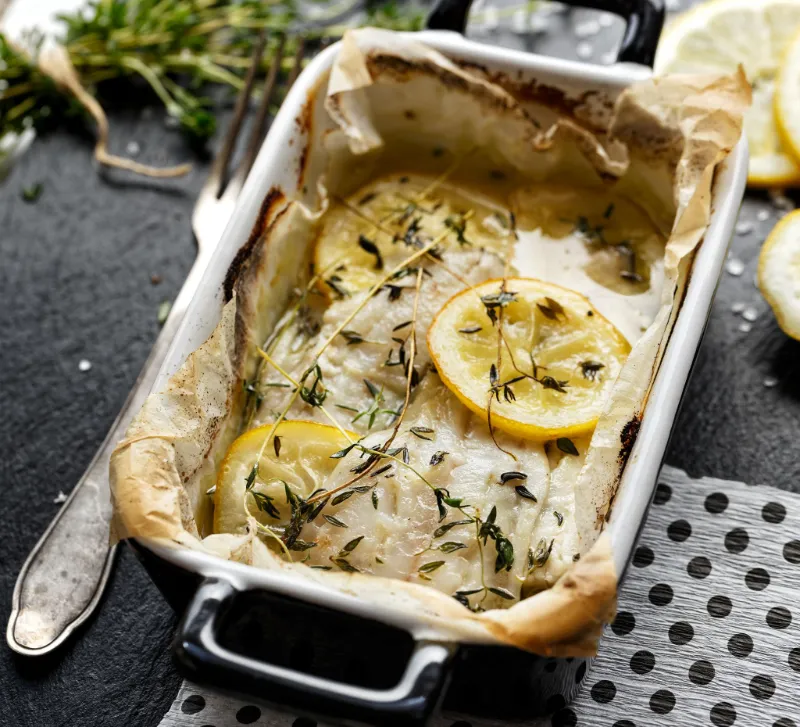 1. Lemon Garlic Baked Frozen Cod