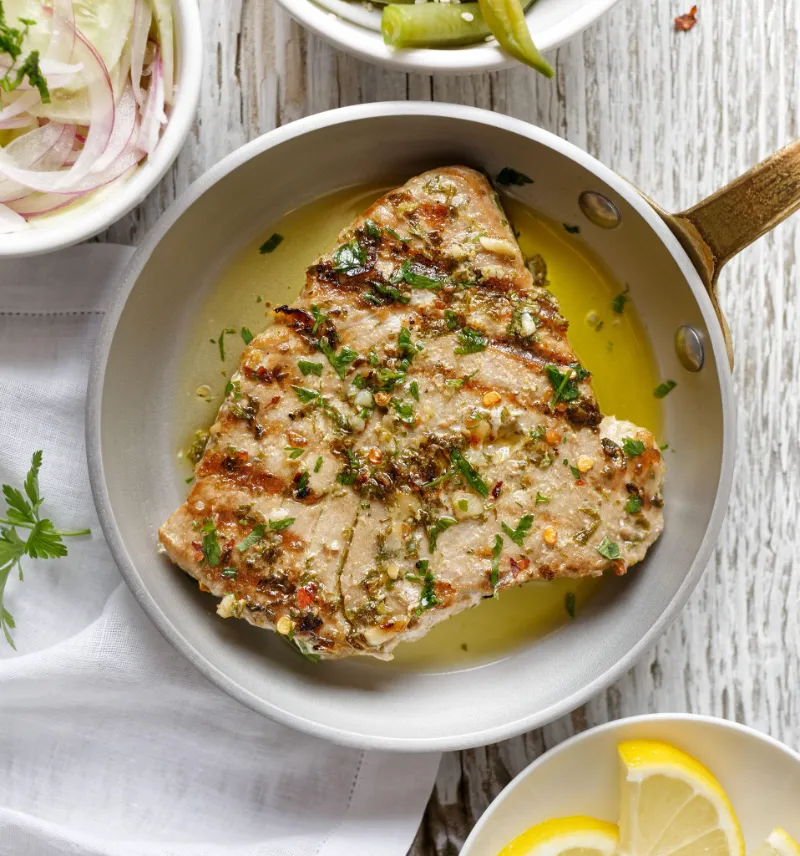 1. Lemon Garlic Grilled Tuna Steak 1
