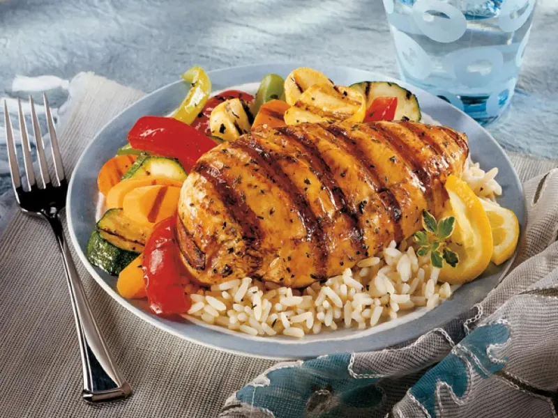 1. Lemon Herb Grilled Chicken Bowl