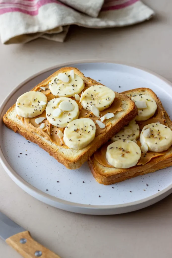 1. Peanut Butter Banana Toast