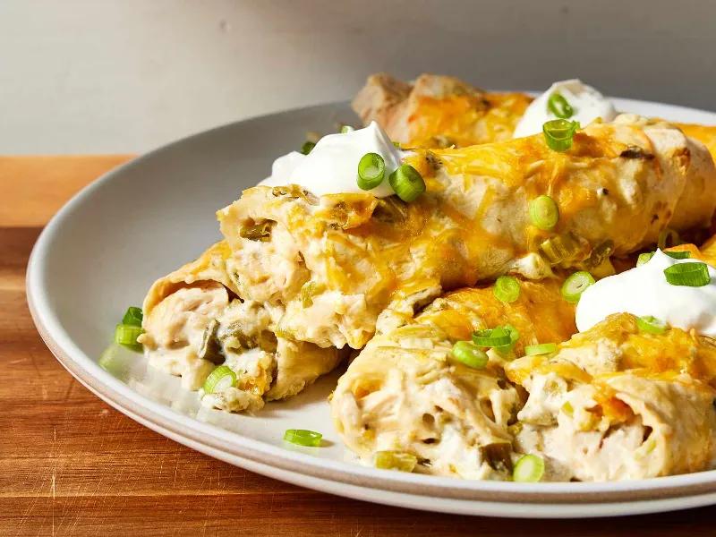 10 Chicken Enchiladas with Homemade Sauce