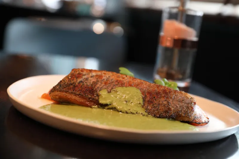 10 Pesto Sea Bass with Roasted Vegetables 1