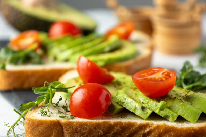 10. Avocado and Tomato Toast
