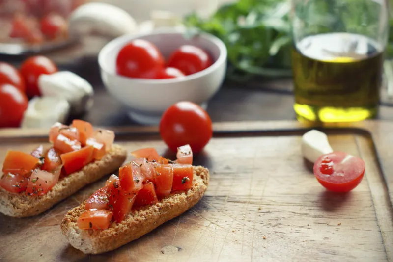 10. Bruschetta with Fresh Tomatoes