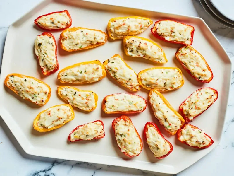 10. Elegant Crab Stuffed Mini Peppers