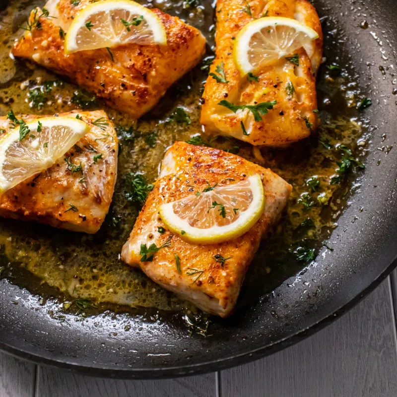 10. Garlic Butter Fried Haddock