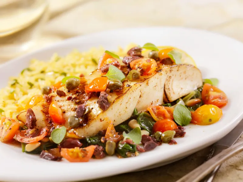10 Crispy Air Fryer Halibut Recipes You’ll Love 10. Mediterranean Olive Crusted Halibut