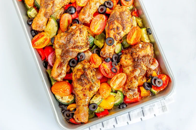 10. Sheet Pan Chicken Thighs with Vegetables