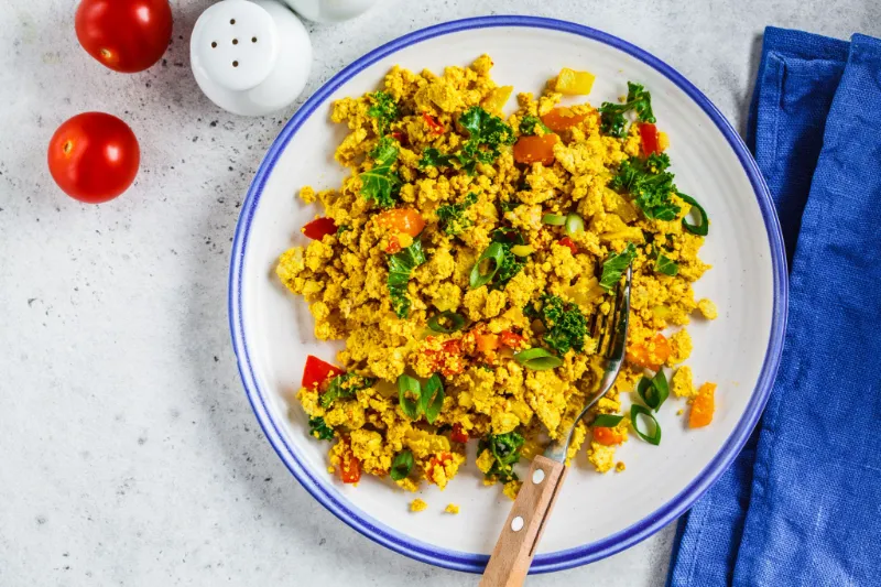 10. Tofu Scramble with Peppers and Turmeric