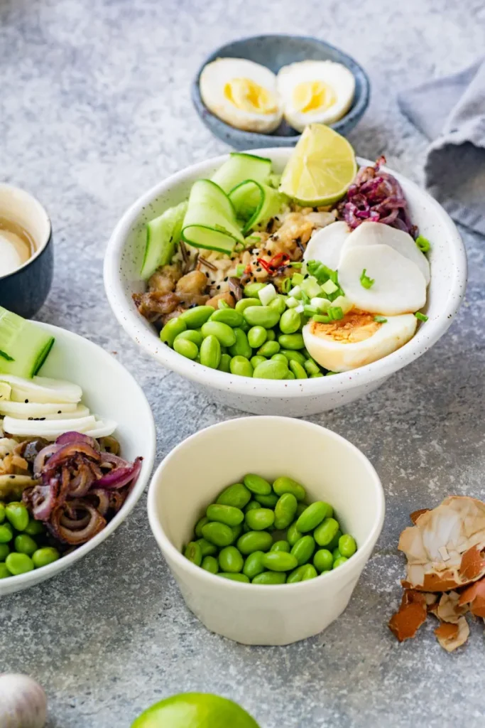 11. Edamame and Egg Bowl