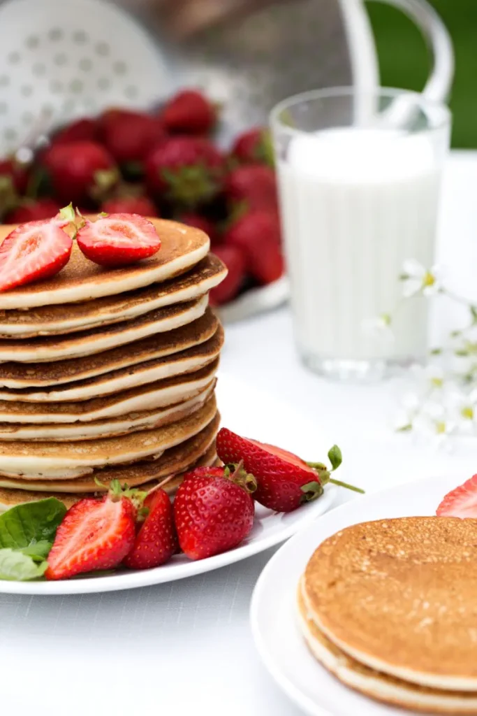 11. Whole Wheat Pancakes with Fresh Strawberries