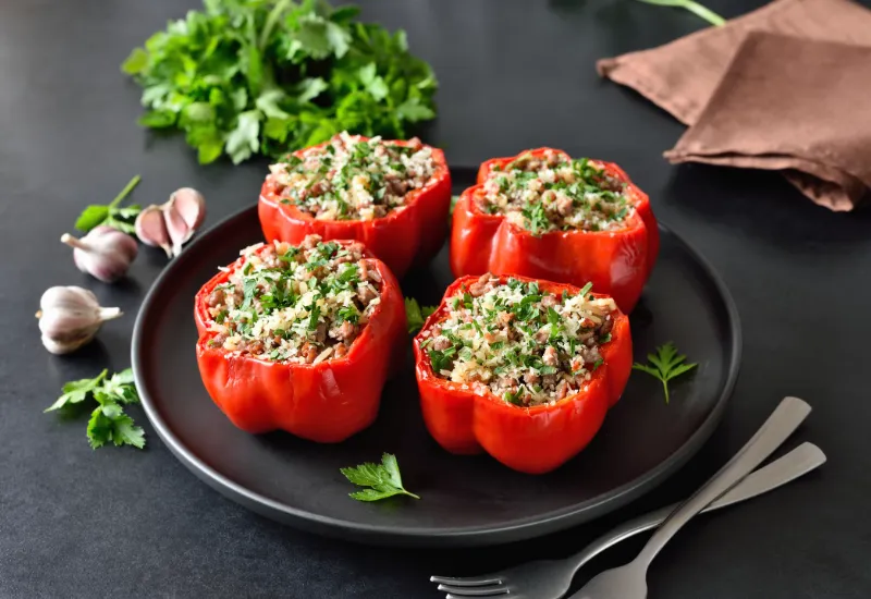 12. Baked Stuffed Bell Peppers
