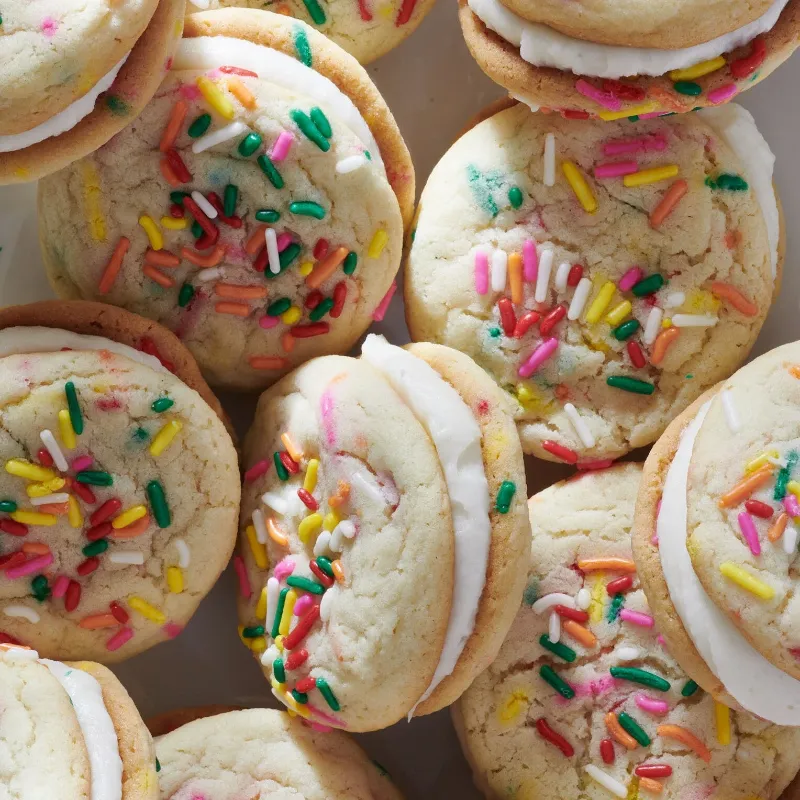 12. Birthday Cake Cookie Sandwiches