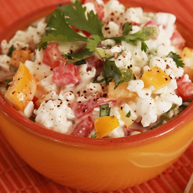 12. Cottage Cheese Salsa Dip