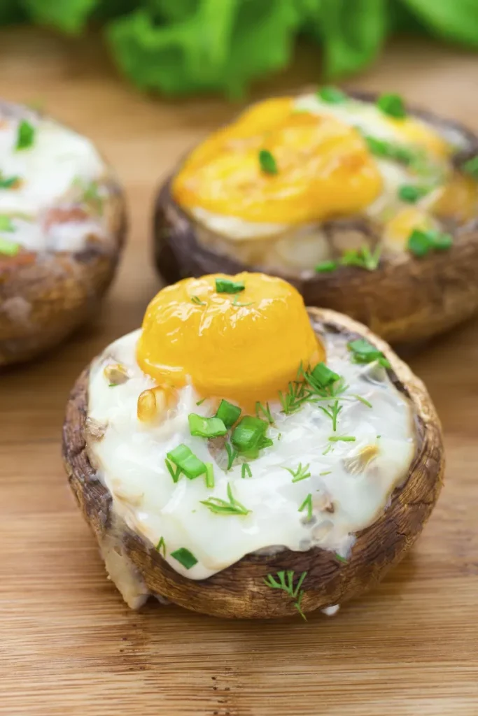 13. Egg White and Spinach Stuffed Mushrooms