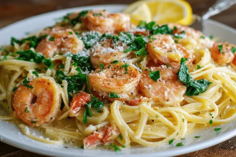 13. Garlic Butter Shrimp Pasta