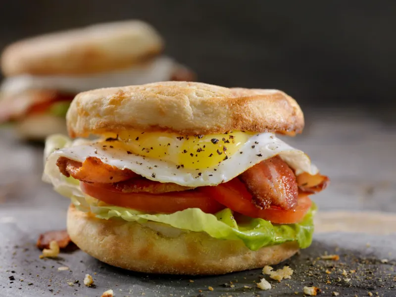 13. Turkey Bacon and Egg English Muffin