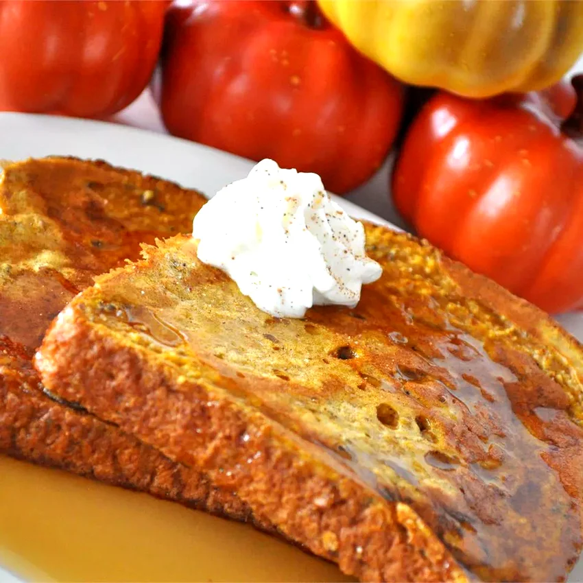 13 Ways to Use Up Your Leftover Canned Pumpkin Perfectly 1/4 Cup: Pumpkin French Toast