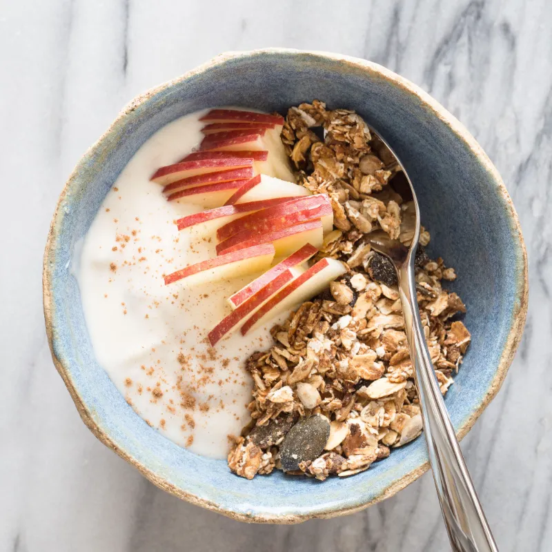 25 Protein-Packed Yogurt Breakfast Bowls You’ll Want Every Day 14. Apple Cinnamon Yogurt Bowl