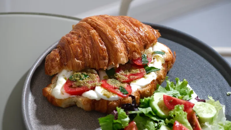 14. Caprese Croissant with Pesto
