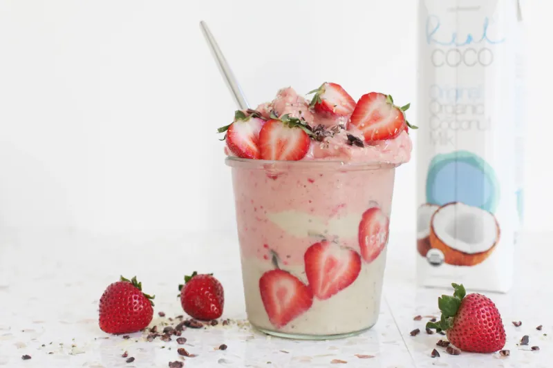 14. Raw Strawberry Coconut Cream Parfait