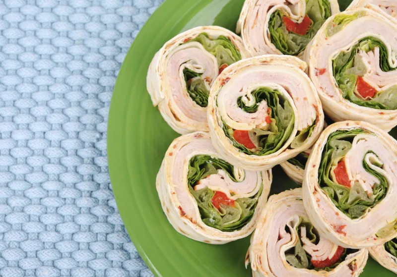14. Sliced Turkey Roll Ups