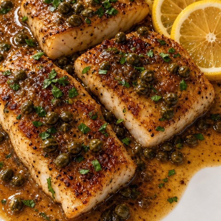 Easy Lemon-Caper Pan-Seared Halibut Recipe 15 Easy Halibut Recipes