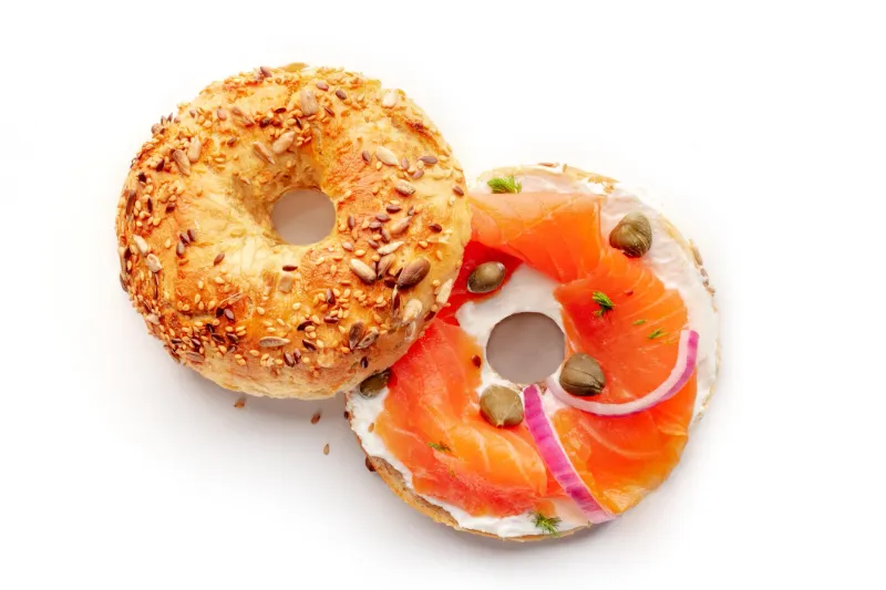 15. Lox and Cream Cheese Bagel