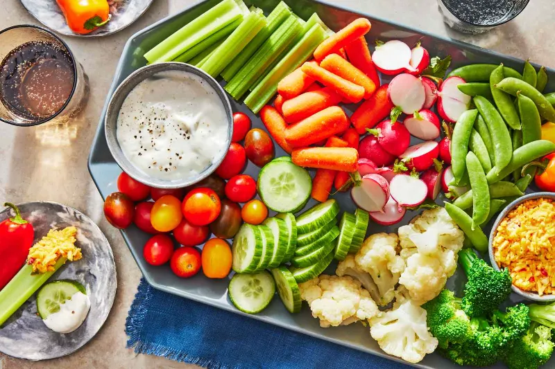 15. Veggie Platter with Ranch Dip