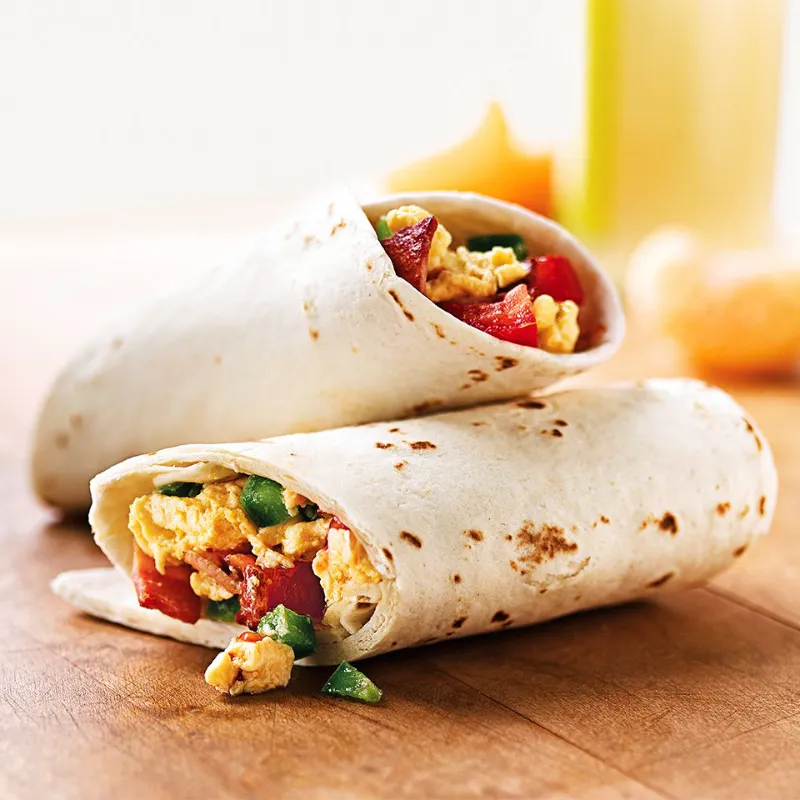 16. Turkey and Veggie Breakfast Wrap in a Low Carb Tortilla