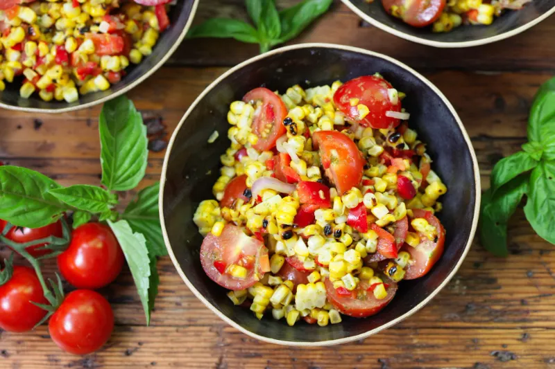 17. Raw Corn and Tomato Succotash Salad