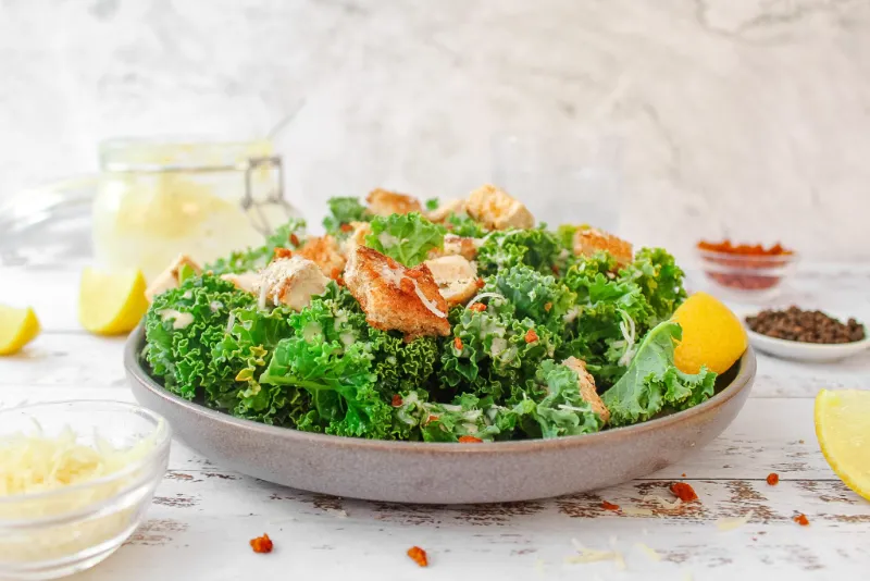 18. Chicken Kale Caesar Salad