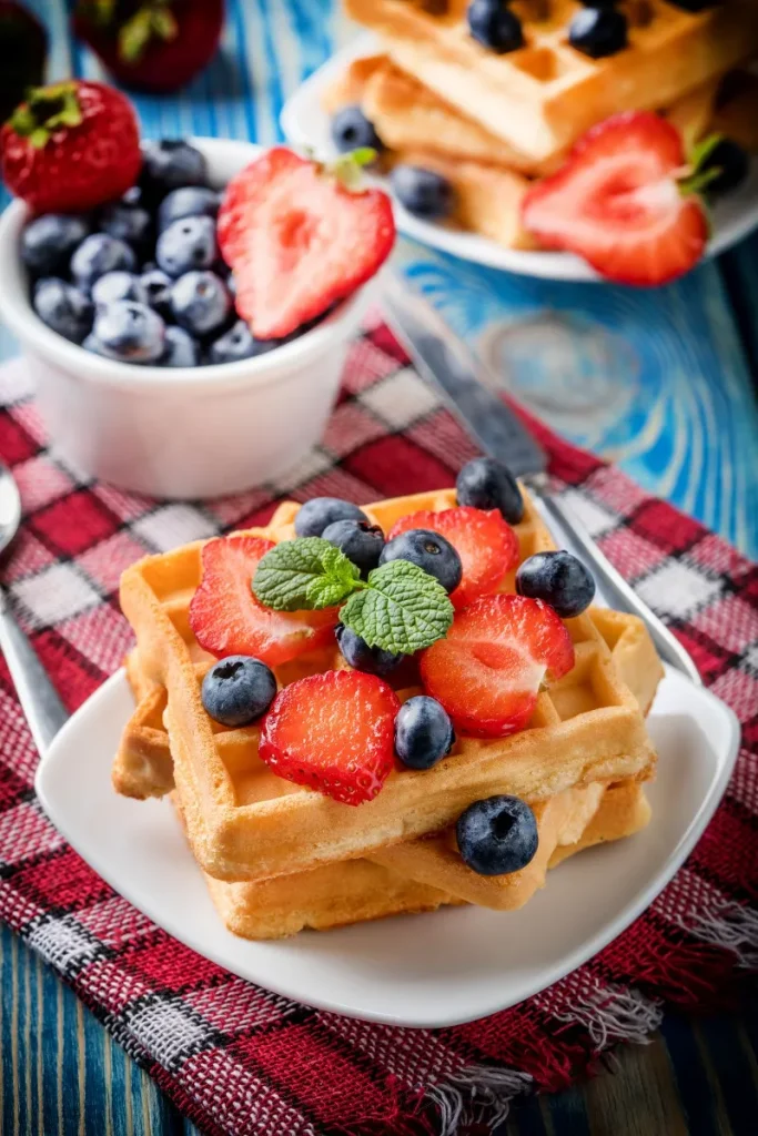 19. Berry and Almond Flour Waffles