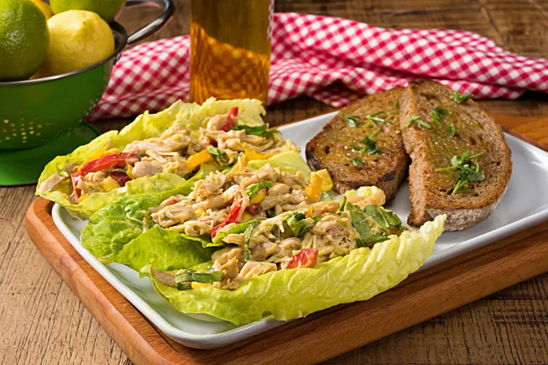 2 Avocado Tuna Lettuce Wraps