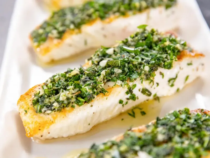 2 Herb Butter Grilled Halibut