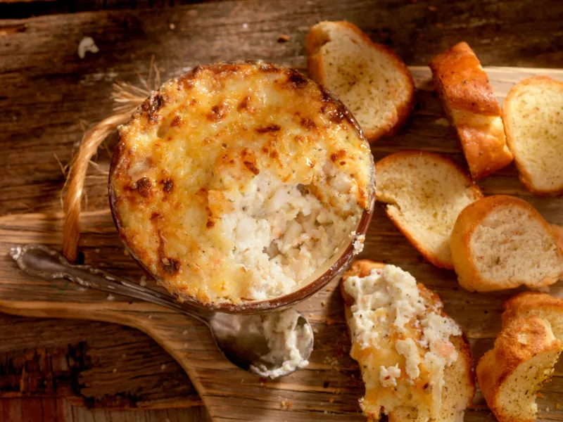 2. Creamy Crab Dip Baked