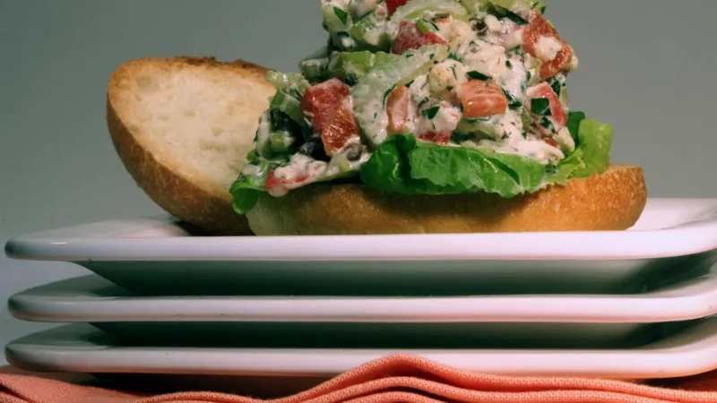 2. Creamy Halibut Salad Sandwich