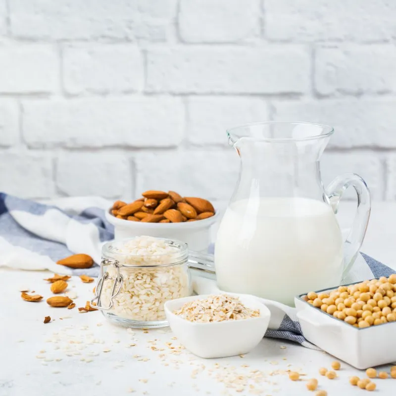 2. Fortified Plant Milk Almond Soy Oat