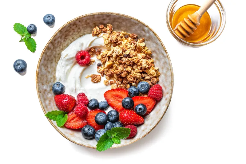 2. Greek Yogurt with Honey and Granola