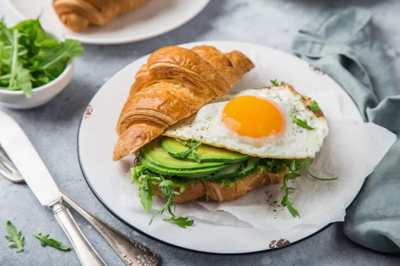 2. Scrambled Egg and Avocado Croissant