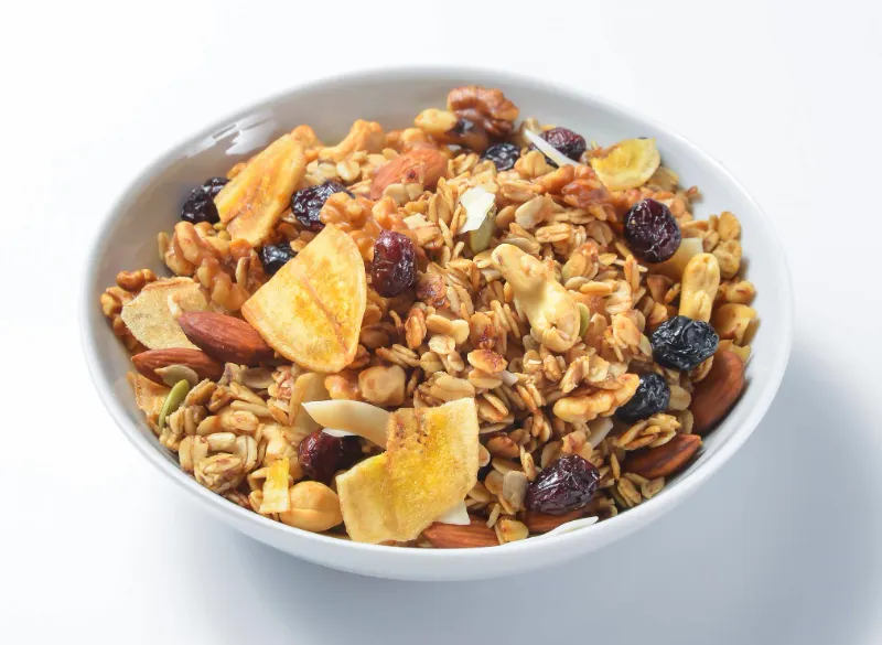 20. Seed and Nut Granola with Unsweetened Coconut Milk