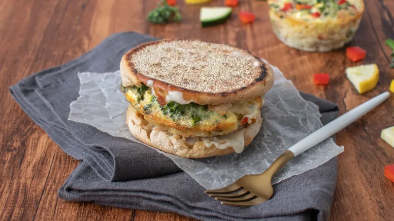 20. Smashed Chickpea and Veggie English Muffin