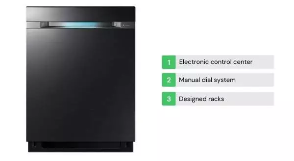 What are the features of Top Control Dishwasher