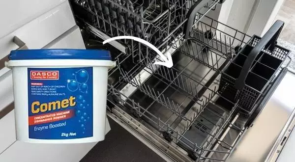 how to clean the dishwasher with the comet