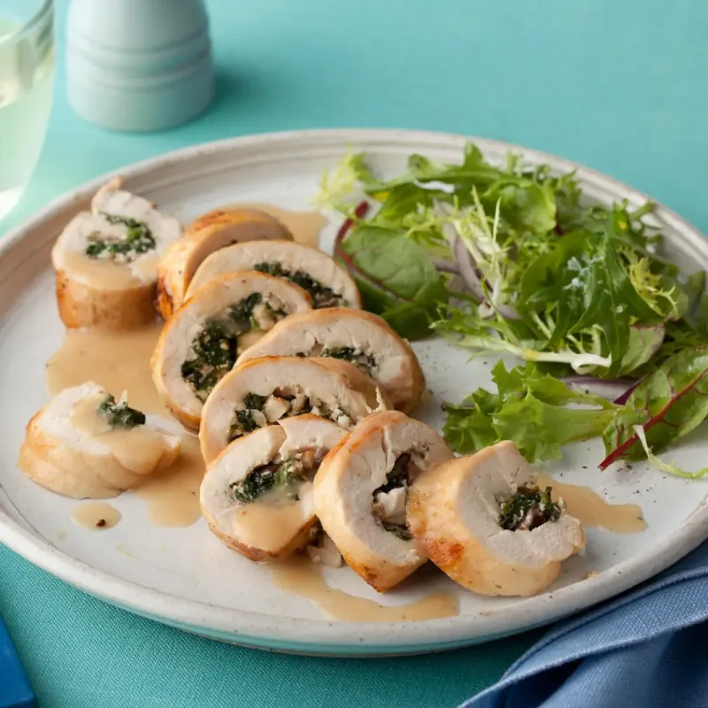 21. Chicken and Spinach Stuffed Mushrooms